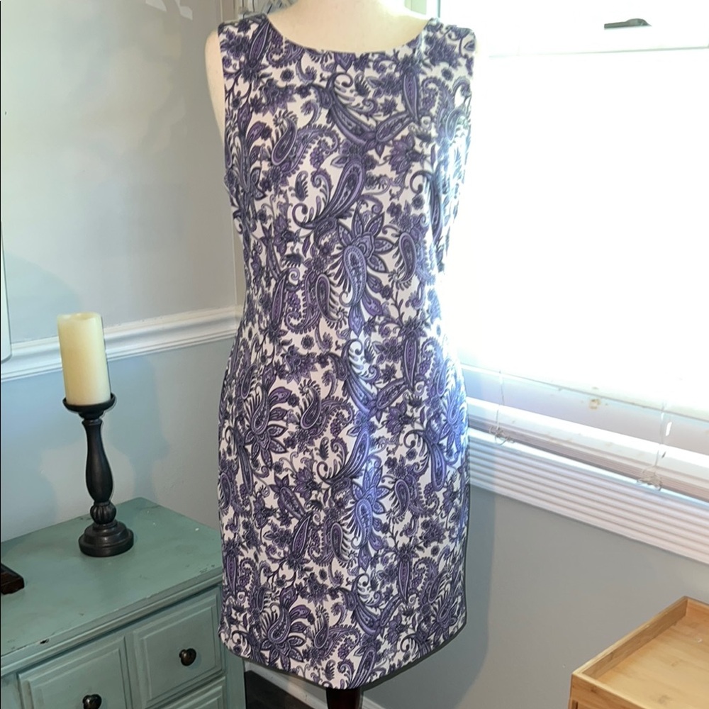 AGB Purple Sheath Mini Dress Sleeveless Scoop Neck